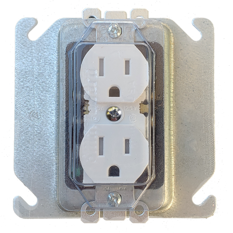 1 Gang Duplex Receptacle Cover With Screws PreInstalled SmartGuard