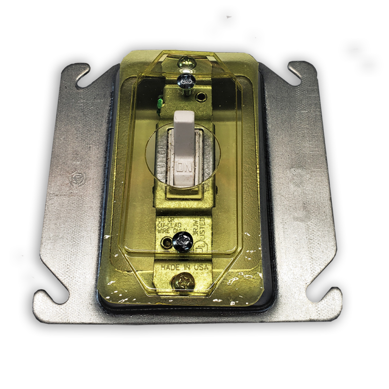 1 Gang Toggle Switch Cover With Access Plastic Covers & Guards