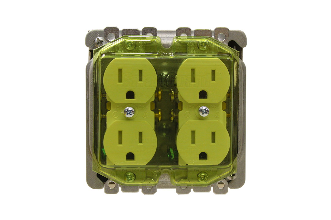 2 Gang Duplex Receptacle Cover w/ Screws Plastic Covers & Guards