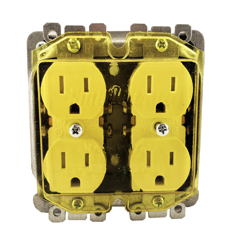 2 Gang Duplex Receptacle Cover With Screws PreInstalled Plastic