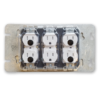 3 Gang Pre-Fab Cover, Duplex Outlets, with Pins, 10 count