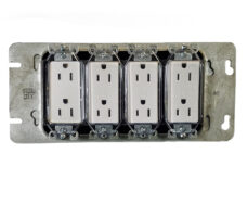 4 Gang Pre-Fab Cover, Decora Outlets/Switches, GFCI Outlets , 10 count