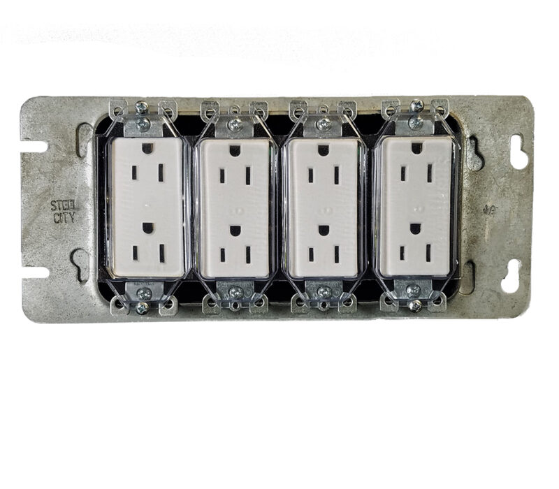 4 Gang Pre-Fab Cover, Decora Outlets/Switches, GFCI Outlets , 10 count