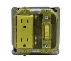 2 Gang Combo GFCI Outlet / Switch Cover
