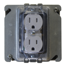 1 Gang Pre-Fab Cover, Duplex Outlet, 25 count