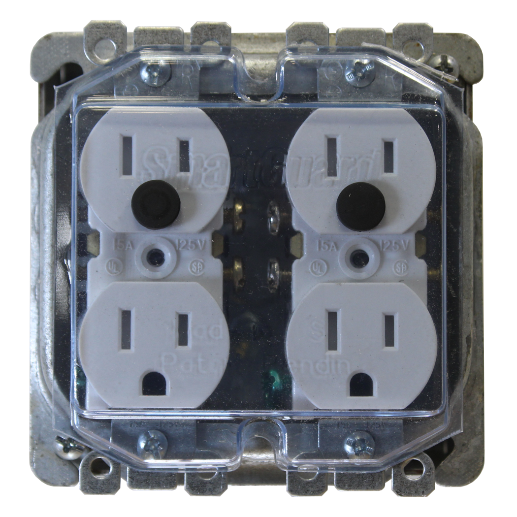 2 Gang Cover, Duplex Outlets, with Pins, 10 count