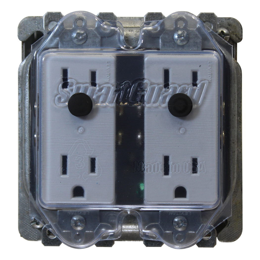 2 Gang GFCI Decora Receptacle Cover with Pins