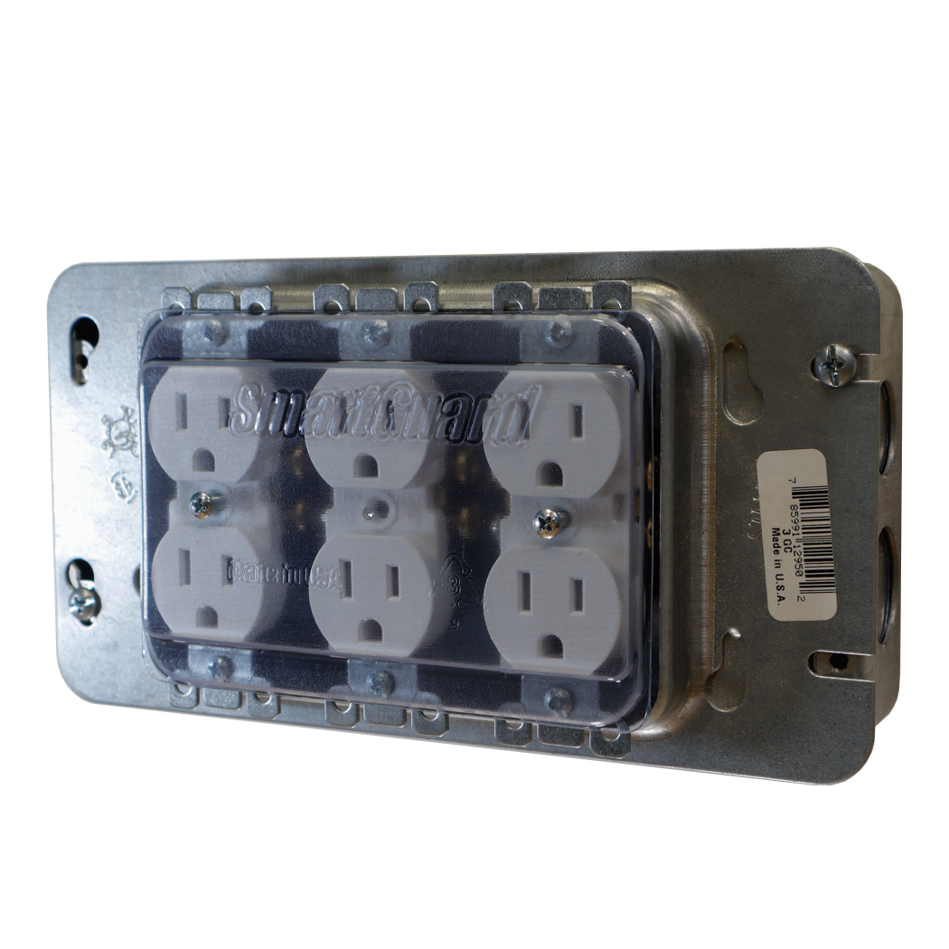 3 Gang Cover, Duplex Outlets, 10 count