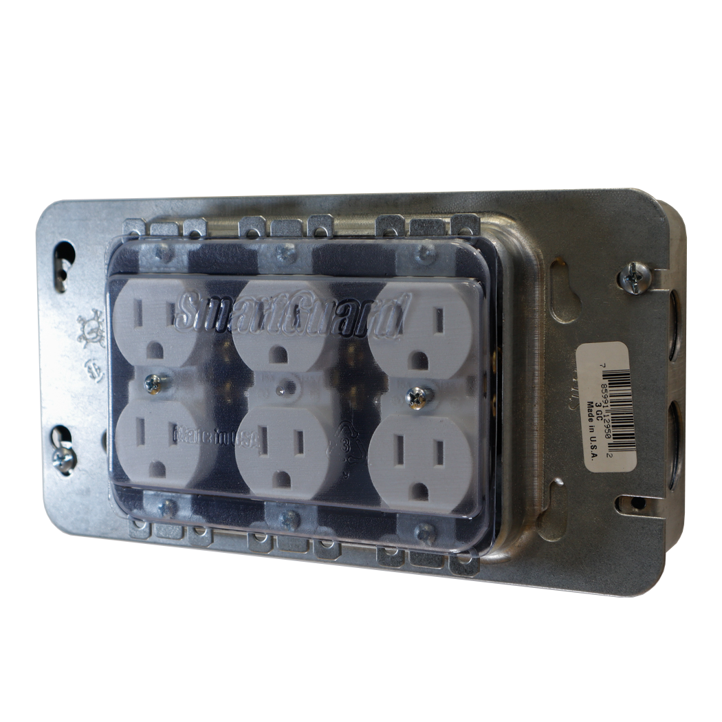 3 Gang Pre-Fab Cover, Duplex Outlets, 10 count