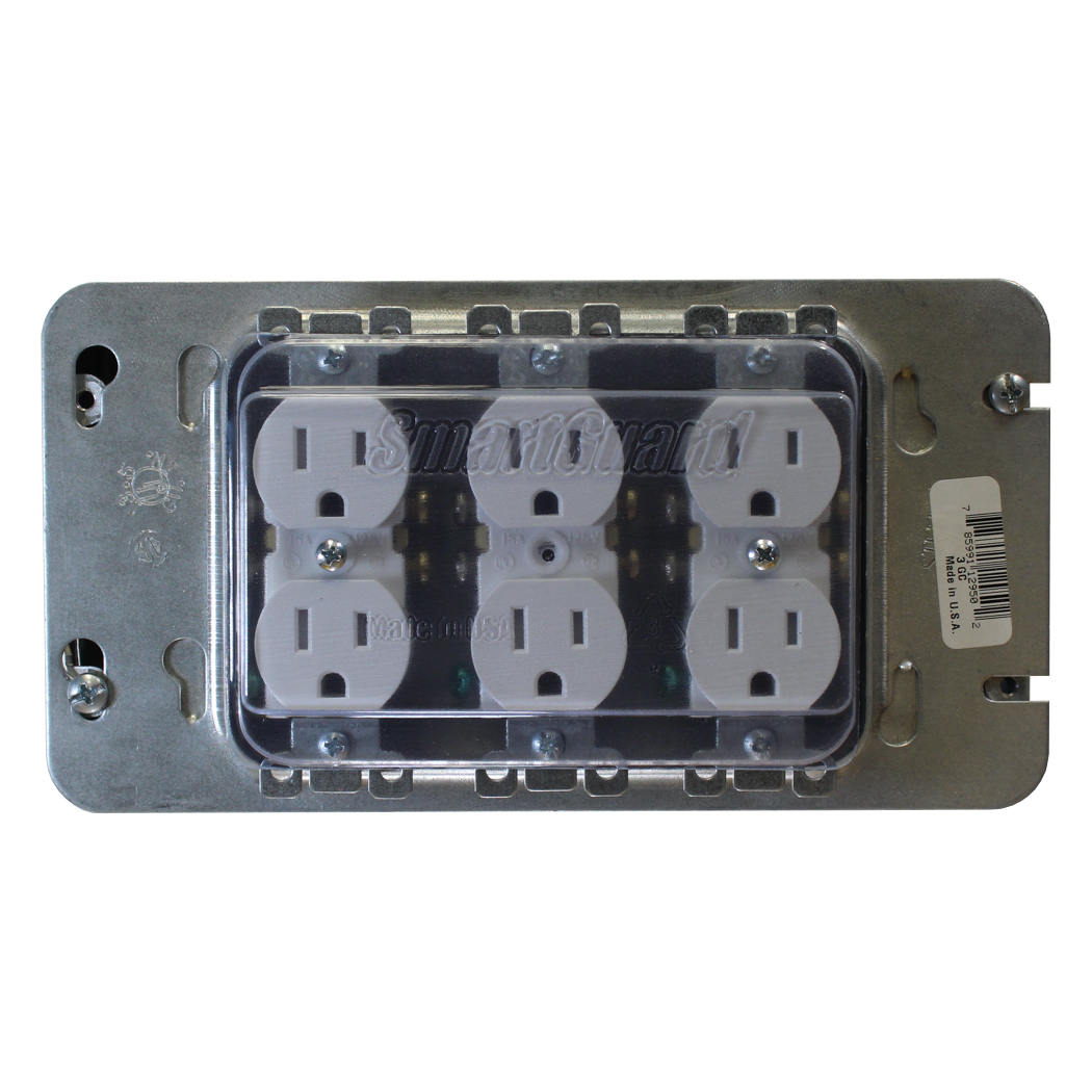 3 Gang Duplex Receptacle Cover with Screws