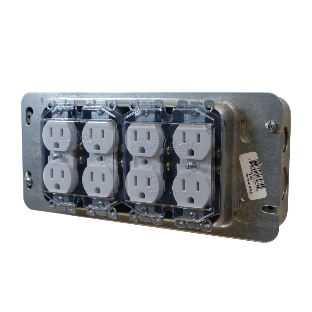 4 Gang Cover, Duplex Outlets, 10 count