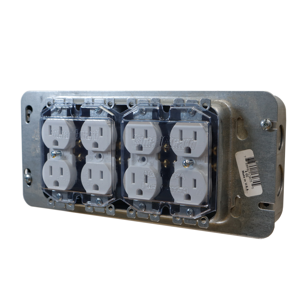 4 Gang Pre-Fab Cover, Duplex Outlets, 10 count