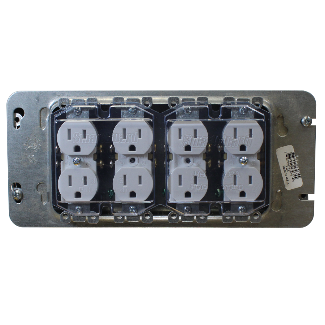 4 Gang Duplex Receptacle Cover with Screws