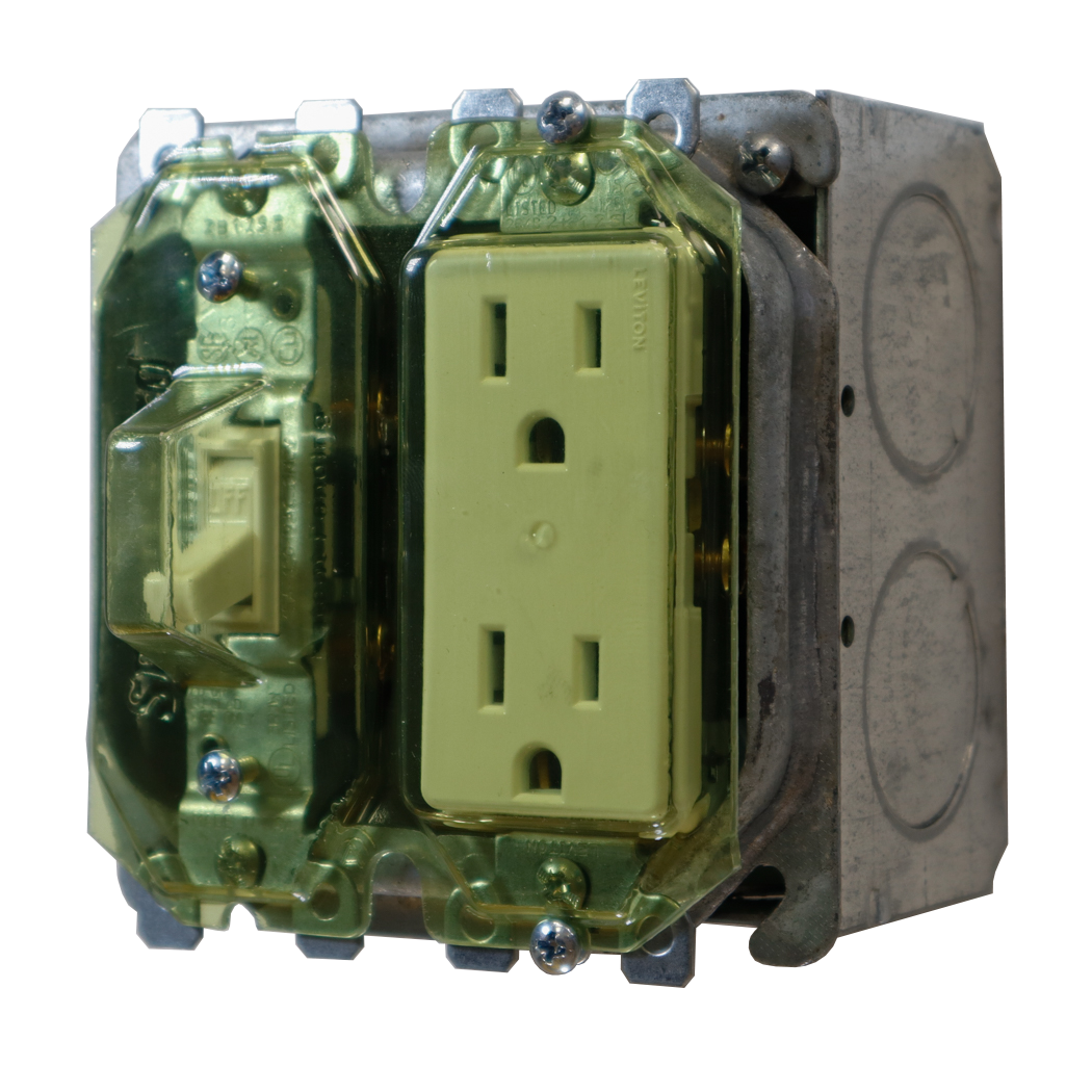 2 Gang Combo GFCI Outlet Switch Cover