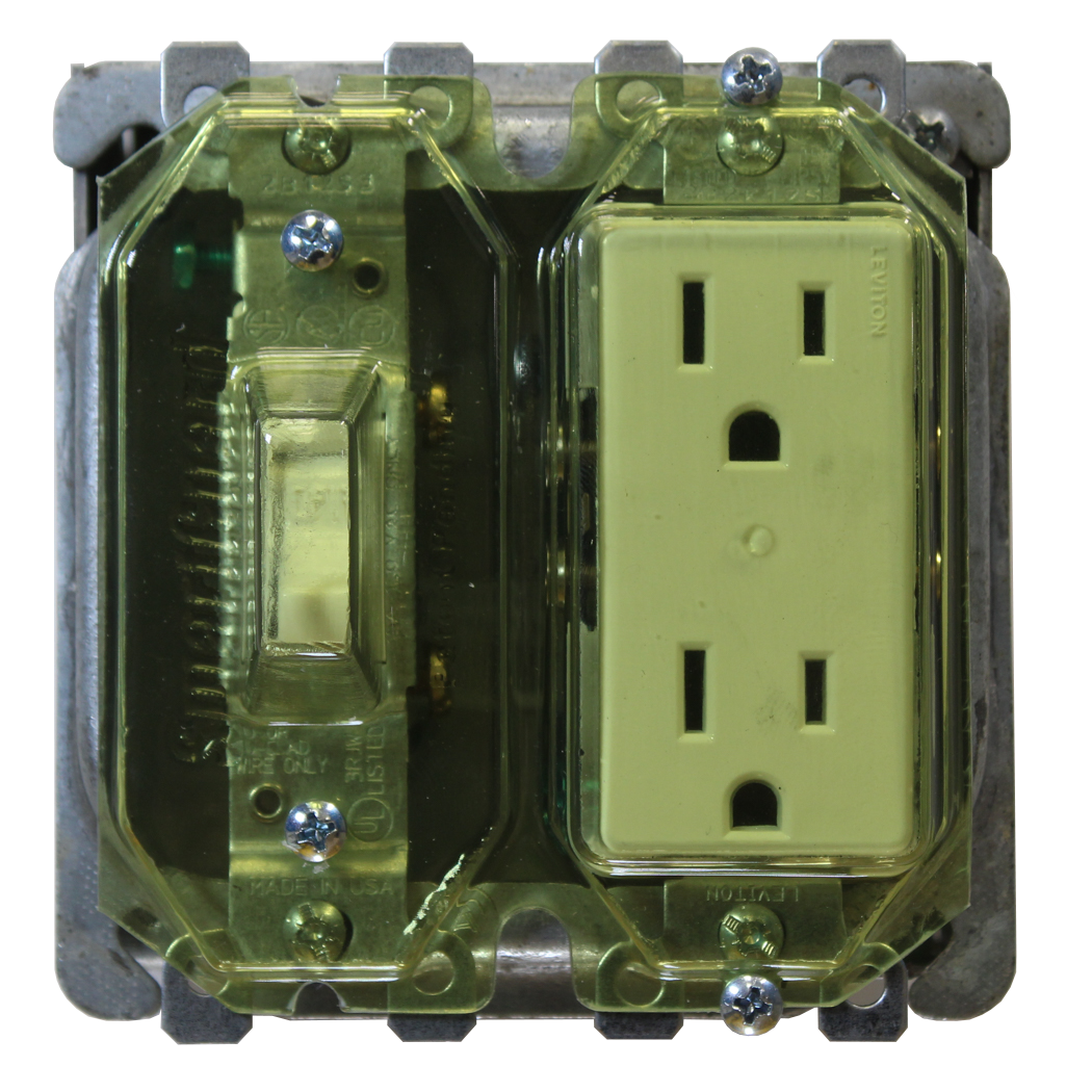 2 Gang Cover, Combination, Toggle Light Switch and Decora or GFCI, 10 ct